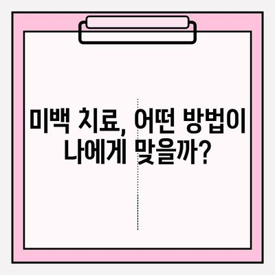 첨단 기술로 밝고 건강한 미소를! | 치아 미백 기술의 놀라운 발전, 미백 치료 솔루션 비교 분석