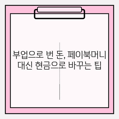 페이북머니 거부로 부수입 현금화하는 꿀팁 | 부업, 현금화, 페이북, 페이코