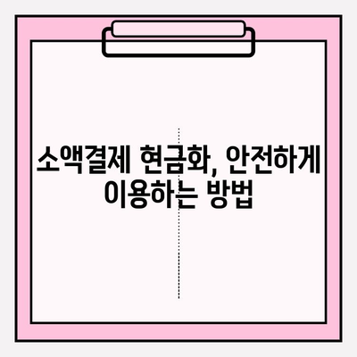 휴대폰 소액결제 현금화, 왜 중요할까요? | 소액결제 현금화, 장점, 단점, 주의사항