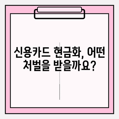 신용카드 현금화, 법적 영향과 위험성 완벽 분석 | 불법, 처벌, 주의사항, 대안