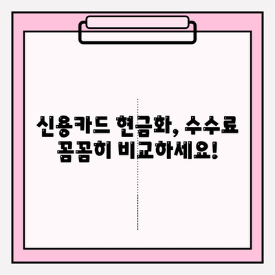 신용카드 현금화 수수료 피해, 이제는 안녕! | 현금화 수수료 비교, 피해 사례, 해결 꿀팁