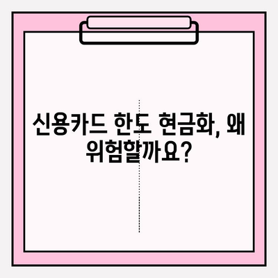 신용카드 한도 현금화, 위험한 유혹에서 벗어나기| 사례와 예방 대책 | 신용카드, 현금화, 부채, 재정 관리, 위험