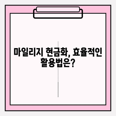 마일리지 현금화, 범위와 문제점 완벽 분석 | 현금화 가능 여부, 제한 사항, 주의 사항