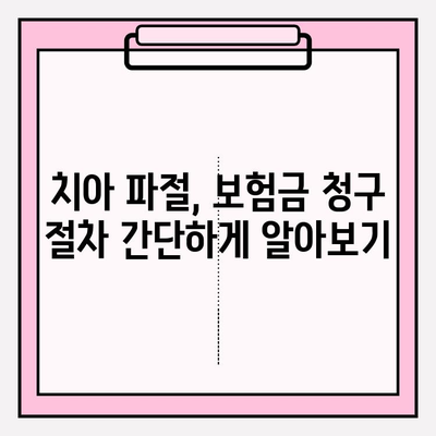 치아 파절, 보험금 실비 청구는 이렇게! | 실손보험, 치과 치료, 보험금 청구 절차