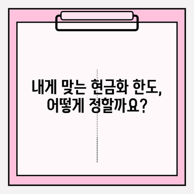 신용카드 할부 결제 현금화 한도, 이렇게 설정하세요! | 현금화, 한도 설정, 카드사별 비교