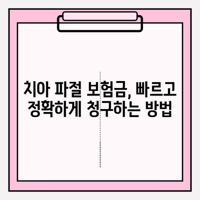 치아 파절, 보험금 실비 청구는 이렇게! | 실손보험, 치과 치료, 보험금 청구 절차