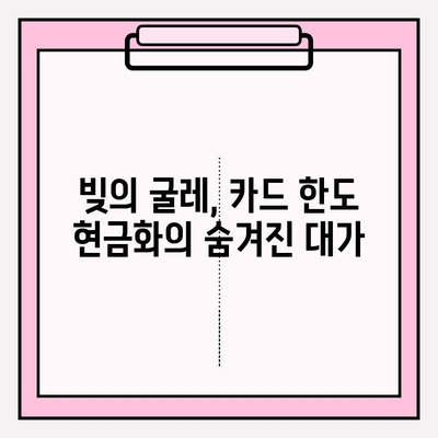 신용카드 한도 현금화, 위험한 유혹에 빠지지 마세요! | 부채, 금융, 신용 등급, 대출