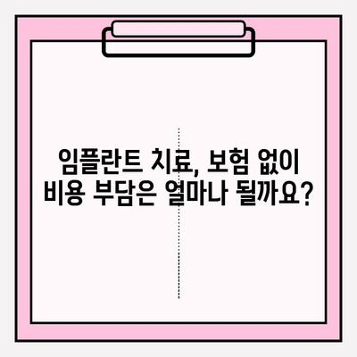 임플란트 치료, 치과 보험 적용 가능할까요? | 보장 범위 & 확인 방법 | 임플란트 보험, 치과 보험