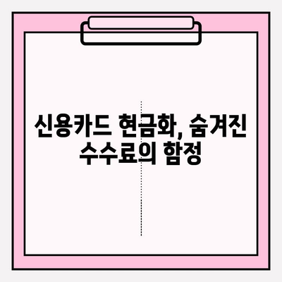 신용카드 현금화 수수료 피해, 이제는 그만! 사례와 해결 방법 총정리 | 현금화, 수수료, 피해 사례, 해결 방안, 주의 사항