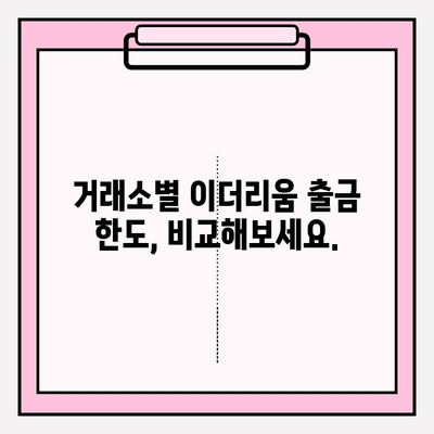 이더리움 현금화 한도, 알아두면 도움되는 정보 | 이더리움 출금, 거래소, 한도 제한, 예방 방법