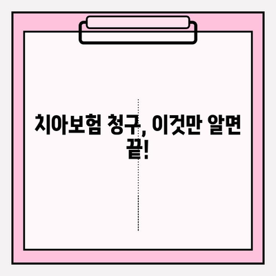 치아보험 청구 완벽 가이드| 보장 범위, 제외 항목, 절차까지 한번에! | 치아보험, 보험 청구, 보험금