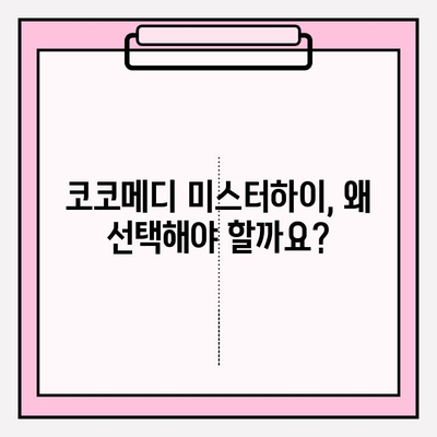 코코메디 미스터하이| 남성을 위한 맞춤형 활력 부스터? | 성기능 개선, 남성 건강, 코코메디