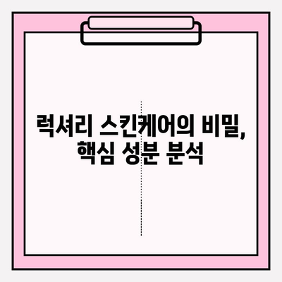 피부 프리미엄화의 비밀| 화려화를 이끄는 주요 성분 분석 | 프리미엄 스킨케어, 화장품 성분 분석, 피부 개선