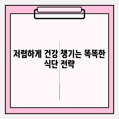 화려한 가격 속에서도 건강 챙기기| 저비용 영양 섭취 전략 | 식단, 건강, 영양, 팁, 가성비