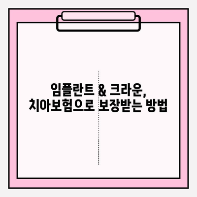 치아보험 약관 분석| 임플란트 & 크라운 보상, 내 보험은 어떨까요? | 치아보험, 보험금, 임플란트 비용, 크라운 비용